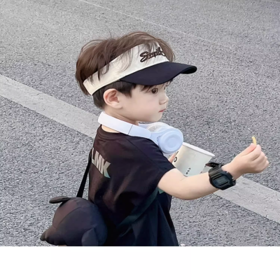 韩版儿童防晒帽鸭舌帽男女童夏季薄款宝宝遮阳帽太阳帽子空顶帽