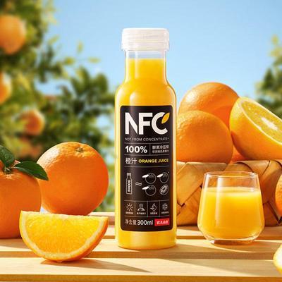 农夫山泉nfc常温果汁100%NFC苹果香蕉汁芒果橙汁300mlx10瓶礼盒装
