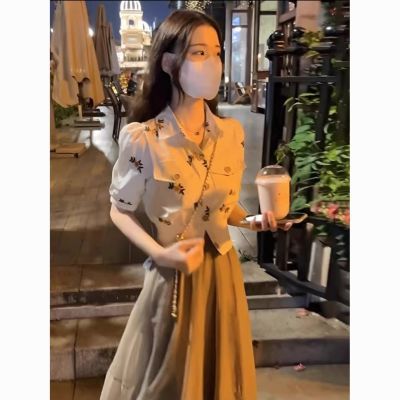 新中式超仙收腰半身裙两件套装气质穿搭女装高级感小个子夏季新款