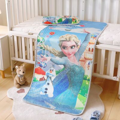 迪士尼冰丝凉席儿童幼儿园专用午睡冰丝席婴儿床凉席枕头套装艾莎