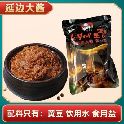 韩式大酱酱汤专用酱李农夫传统大酱500g袋装朝鲜族自然发酵黄豆酱