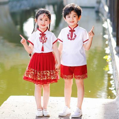 六一儿童演出服小学生班服新中式中国风表演服校服夏季幼儿园园服