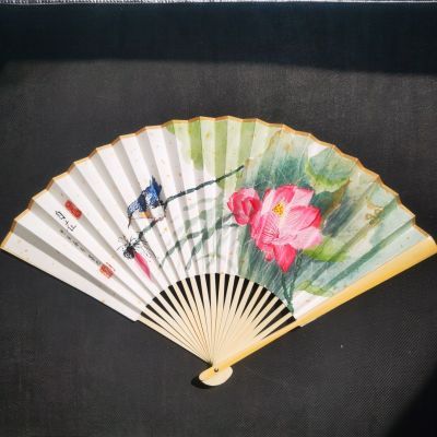 中国画家纯手绘折扇手持扇子字画扇10寸9寸国风日用古代便携扇