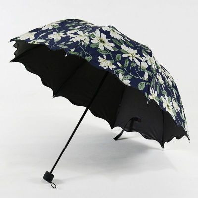雨伞折叠女太阳伞防紫外线小清新韩版学生樱花防晒晴雨两用遮阳伞