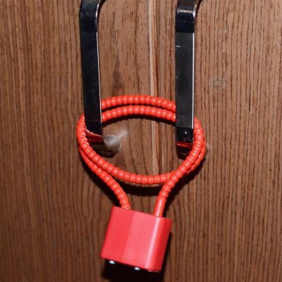 钢丝绳挂锁钢缆挂锁柜子橱柜文件柜挂锁条形钢丝锁安全锁防盗挂锁