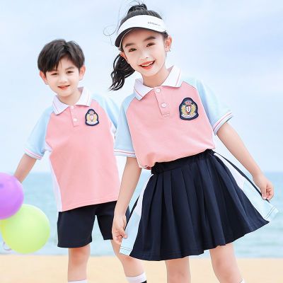 幼儿园园服夏装学院新款毕业照班服套装夏季短袖运动会小学生校服