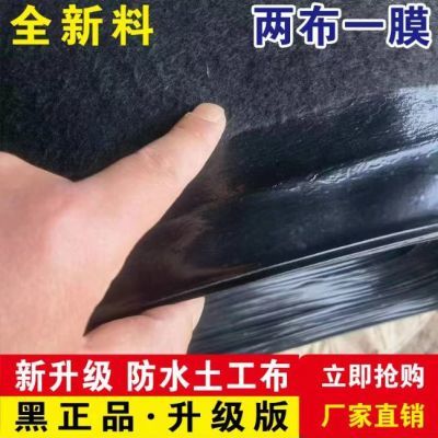 黑正品毛毡加厚两布一膜土工布大棚养殖保温棉被屋顶防水防漏毛毡