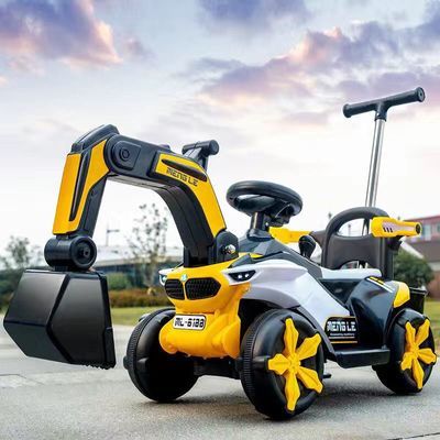 儿童挖掘机可坐可起玩具1到7岁大号电动玩具车挖土机充电挖机玩具