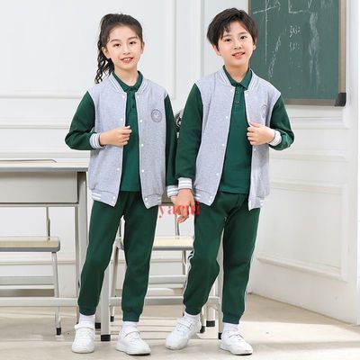 新款幼儿园园服春秋装一年级小学生校服棒球服纯棉秋季运动班服