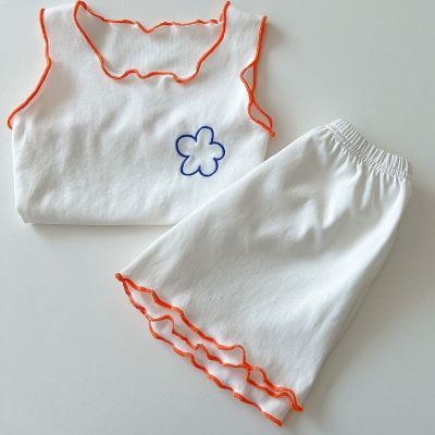 夏季宝宝无袖T恤短裤两件套婴儿薄款休闲家居服套装小童睡衣