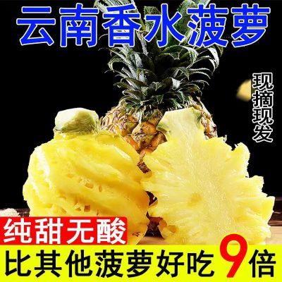 【疯抢】新鲜应季水果香水菠萝凤梨糖心大个新鲜批发整箱新鲜凤梨