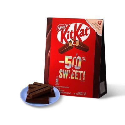 外包装破损正品代购KitKat雀巢奇巧半糖威化黑巧克力456g零食糖果