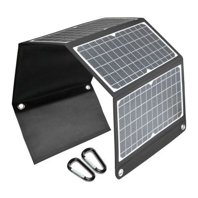 22W单晶硅折叠太阳能发电板手机稳压器快充户外太阳能板折叠充电