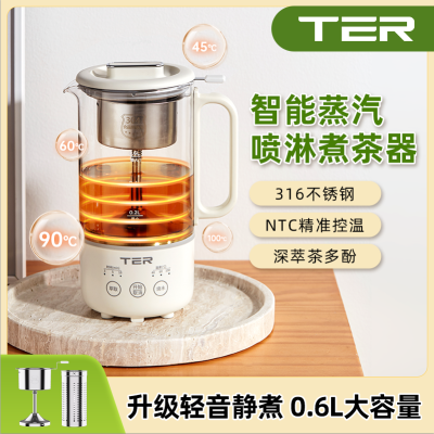 TER煮茶器萃茶机多功能蒸汽喷淋式桌面台式速热新款智能养生壶
