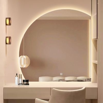 半圆弧形定制智能镜异形美发店专用桌面挂墙式卫生间卧室