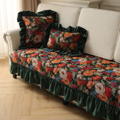 夏季沙发垫 欧式高级感布艺沙发巾防滑耐脏万能沙发盖巾ins高