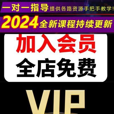 2024年全新资源素材课程顶级SVIP指导终身会员