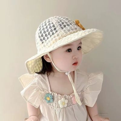 婴儿渔夫帽宝宝帽子夏季薄款儿童可爱大帽檐遮阳帽夏天外出防晒帽