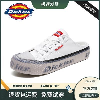 Dickies女鞋夏季半托包头鞋透气帆布鞋新款百搭情侣鞋休闲鞋男