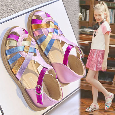 女童鞋子儿童公主凉鞋2024新款夏季夏款中大童女孩宝宝软底罗马鞋