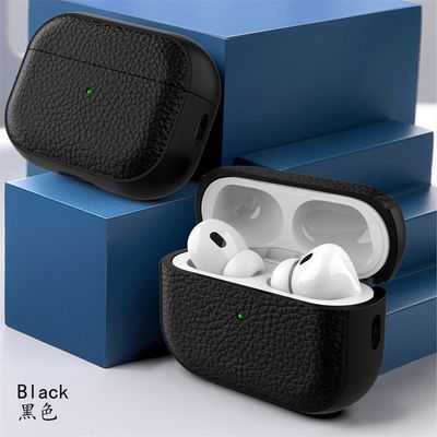 适用Airpods pro2保护套苹果二代皮革纹4代蓝牙耳机壳新3代