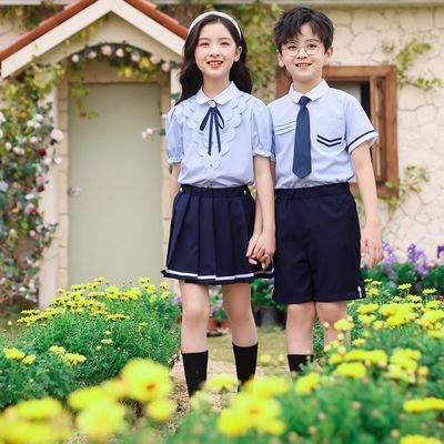 小学生校服夏季套装英伦风学院风班服毕业照六一演出服幼儿园园服