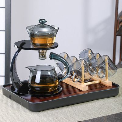 创意懒人泡茶器半自动玻璃茶壶套装功夫茶具家用茶器特惠茶具全套
