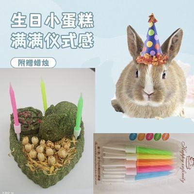 宠物生日蛋糕 兔子 豚鼠龙猫荷兰猪生日蛋糕宠物磨牙专用冻干可爱