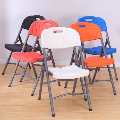 加厚折叠家用餐椅成人便携靠背凳子塑料办公会议椅现代简约电脑椅