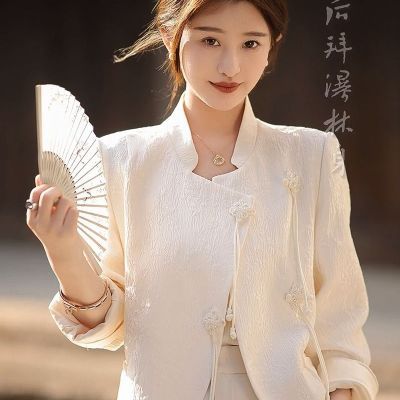 中式国风女装气质新款高级感超好看盘扣短外套2024上衣