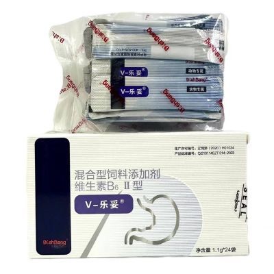 V-乐妥宠物犬猫混合型饲料添加剂维生素B6II型1.1g*24袋/盒