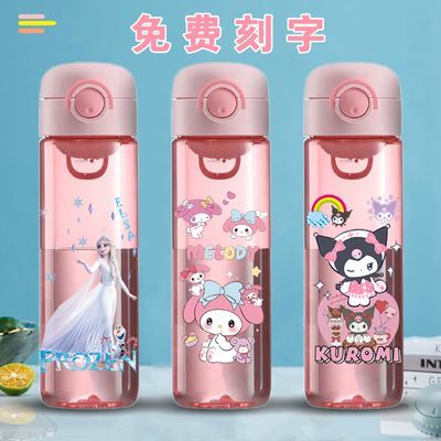 定制小学生水杯上学专用夏天女孩儿童吸管杯子大容量防摔双饮水壶优惠商品图片