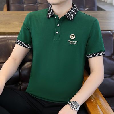 新款POLO衫男翻领短袖T恤针织韩版