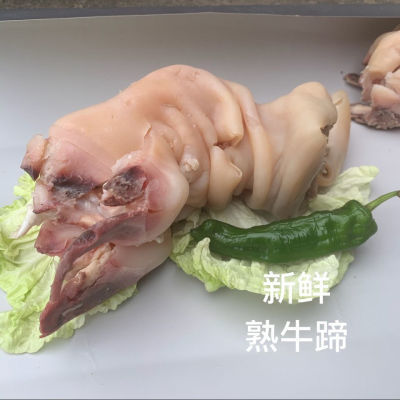 新鲜黄牛蹄子 全熟去骨黄牛蹄 筋肉分明 胶原蛋白 原味