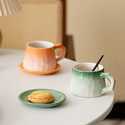陶瓷杯咖啡杯高档精致马克杯拿铁拉花杯欧式小奢华咖啡杯子300ml