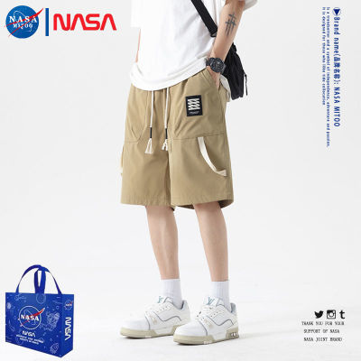 NASA潮牌夏季工装短裤男士夏季薄款潮牌宽松外穿运动中裤五分