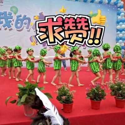 幼儿园表演服儿童节跳舞服 六一出演服装西瓜舞特色动物舞蹈衣服