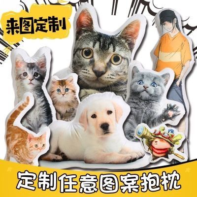 异形定制枕来自动物双面照片创意娃娃卡通猫咪公仔玩偶生日礼物【