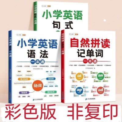 正版彩色小学英语自然拼读句式语法一本通1-6年级专项训练大全【5月17日发完】