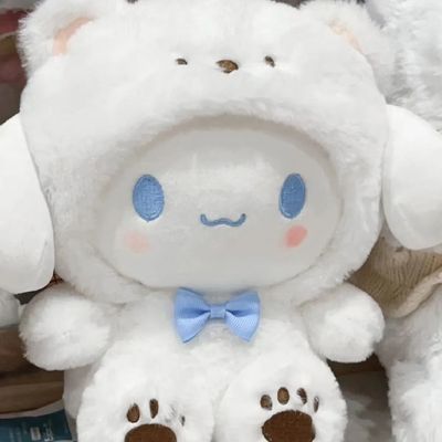 新款Sanrio可爱变身白熊玉桂狗玩偶毛绒公仔兔子送女友礼物