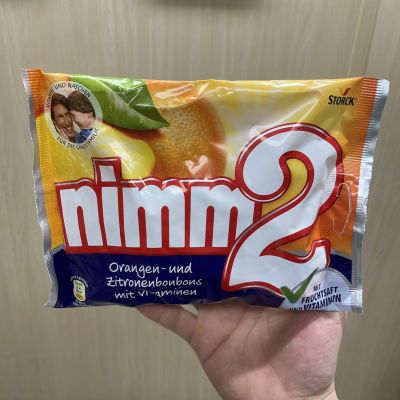 现货-德国进口零食Nimm2/二宝 维生素果汁夹心硬糖袋裝 240g