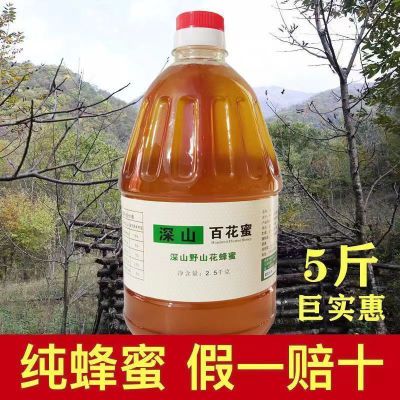 5斤装蜂蜜无添加天然农家自产土蜂蜜枣花蜜槐花蜜正品蜂蜜壶装