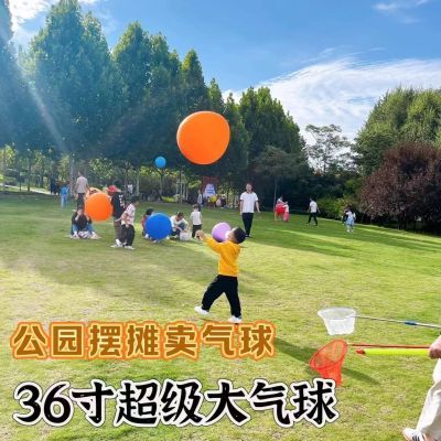 超大36寸椭圆大气球加厚特大防爆幼儿园儿童玩具公园摆摊气球户外