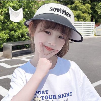 儿童帽子夏季韩版男童空顶宝宝大檐女孩遮阳防晒紫外线太阳帽