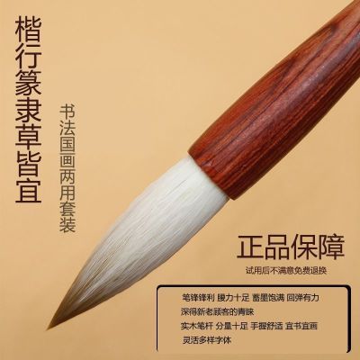 正品毛笔狼羊兼毫毛笔套装欧楷书法专业级花鸟国画写意初学大中小