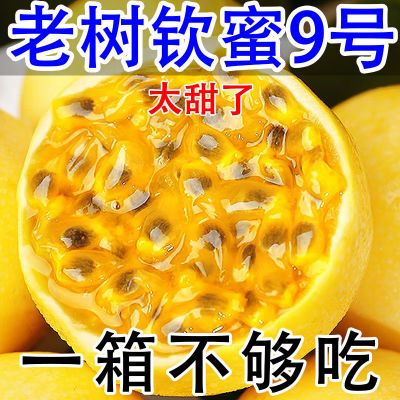 新鲜海南纯甜钦蜜9号黄金百香果大果孕妇水果黄色皮鸡蛋果批发