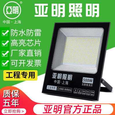 上海亚明LED投光灯户外厂房庭院防水体育场方形照明灯50W投