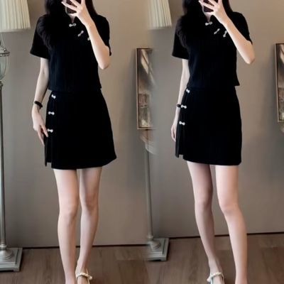 新中式国风套装裙女2024年夏季新款小个子减龄洋气时尚短裙两