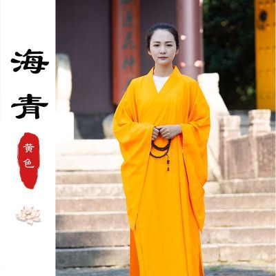 缘思梵海青居士服男女僧衣透气服台麻海清春夏秋黑咖啡色不透明