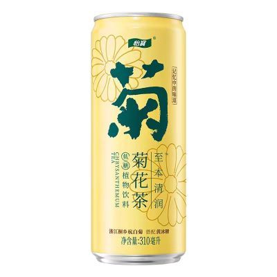 怡宝菊花茶310ml*12罐低糖植物饮料至本清润